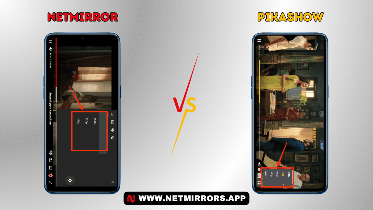 NetMirror vs. PikaShow: Streaming Quality